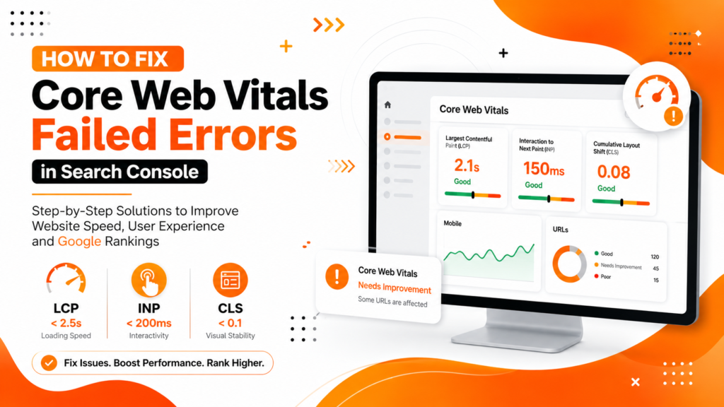 How to Fix Core Web Vitals Failed Errors in Google Search Console