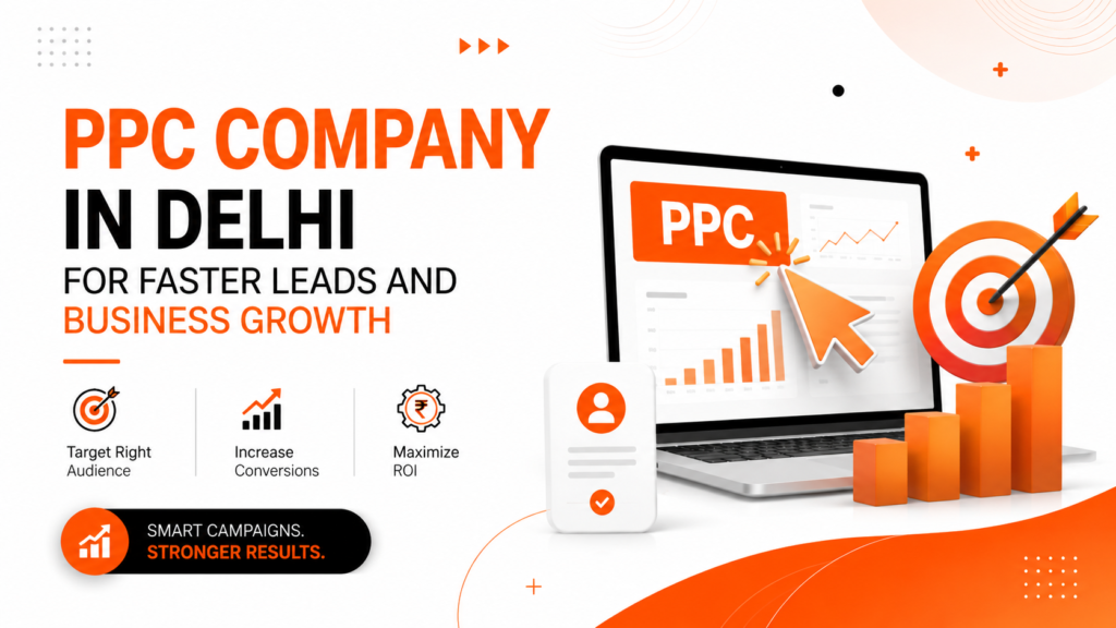 PPC marketing banner with 3D graphics