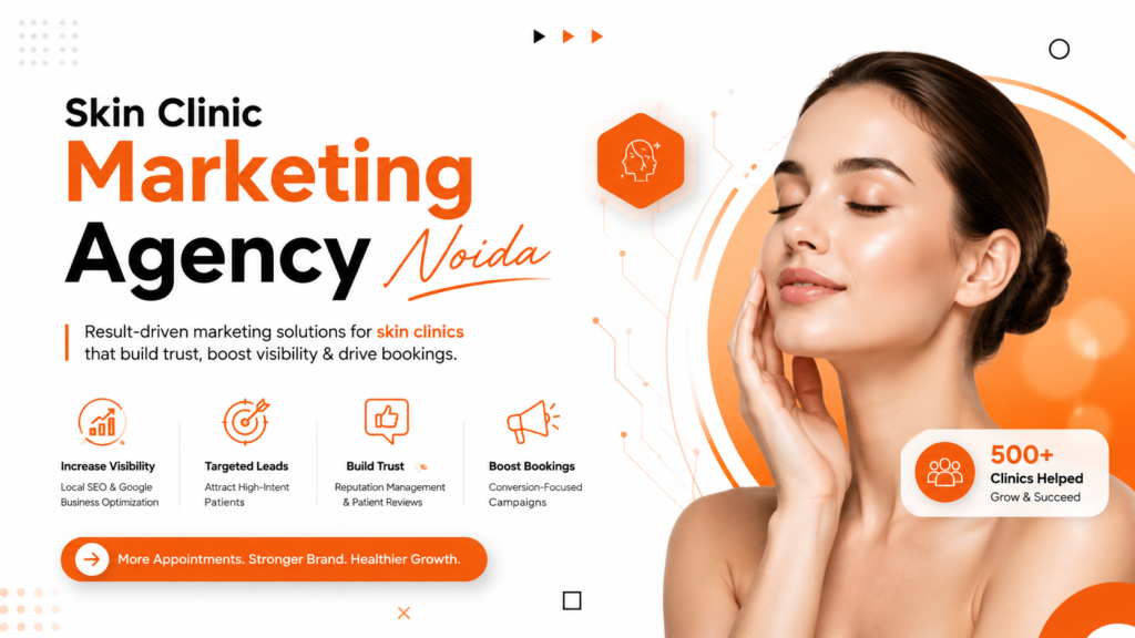 Skincare marketing agency banner design