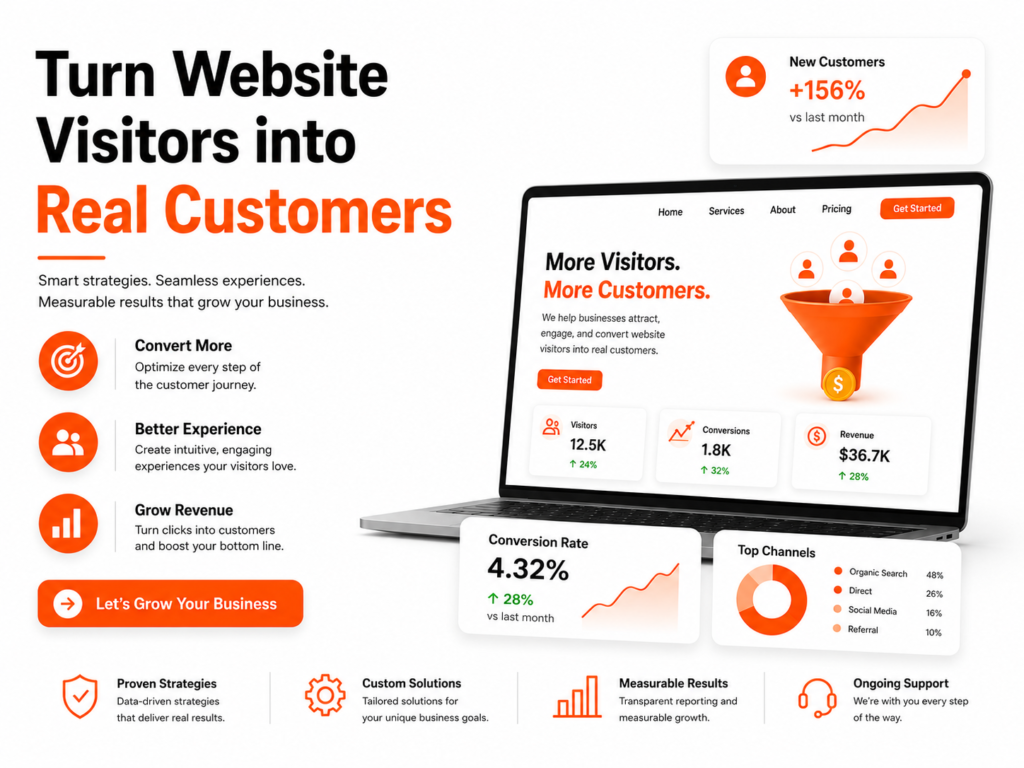 Turn visitors into real customers